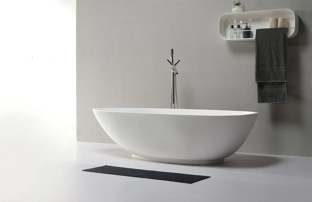 KingKonree black stone resin bathtub supplier for bathroom 2