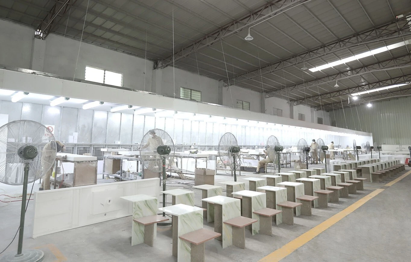 artificial free standing wash basin factory price for motel 7