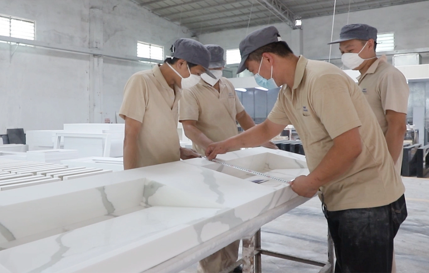 artificial free standing wash basin factory price for motel 8