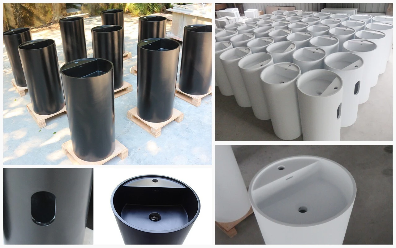 artificial free standing wash basin factory price for motel 4