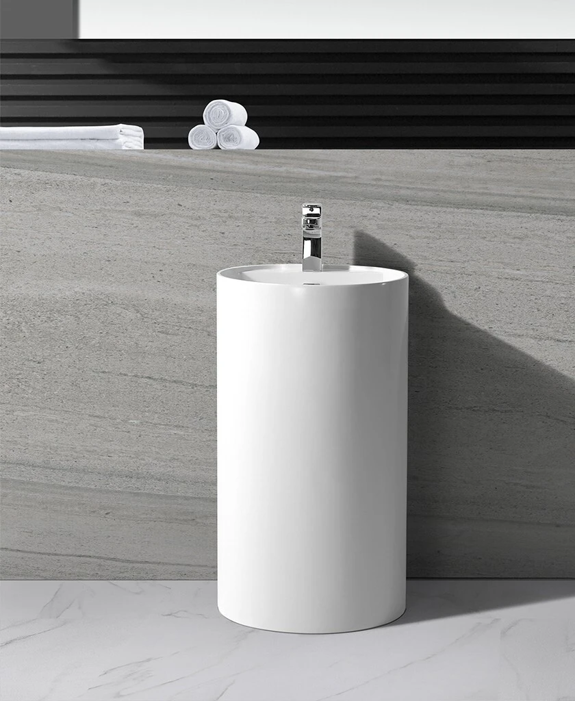artificial free standing wash basin factory price for motel 2