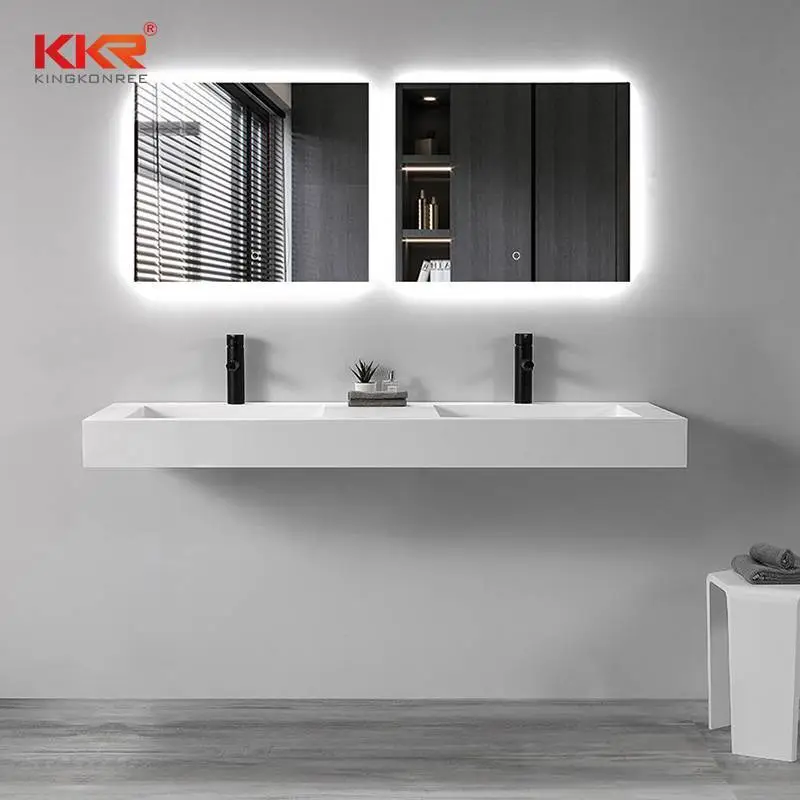 Long-Lasting Bathroom Solid Surface Bathroom Vanities and Sinks KKR-1267 1