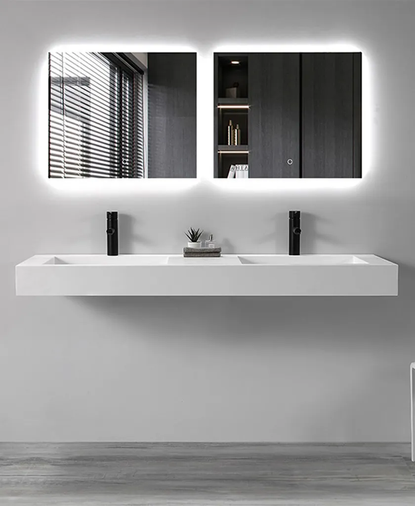 KingKonree rectangular wall hung basin customized for toilet 2