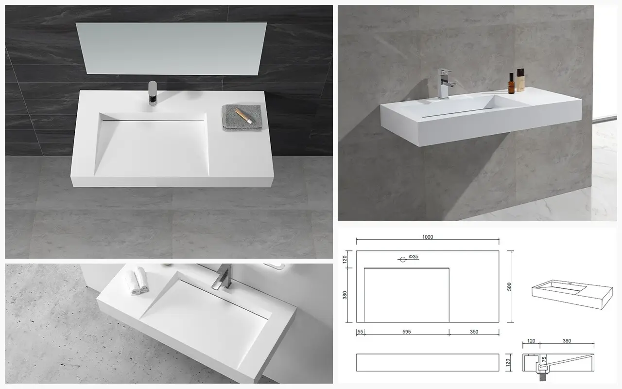 KingKonree concrete wall mounted sink customized for hotel1 3