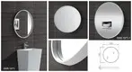 KingKonree handled led mirror customized design for toilet 2