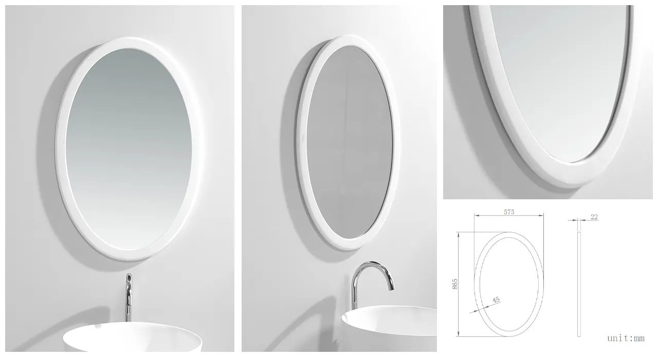 wall-mounted led standing mirror customized design for toilet 2