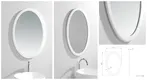 wall-mounted led standing mirror customized design for toilet 2