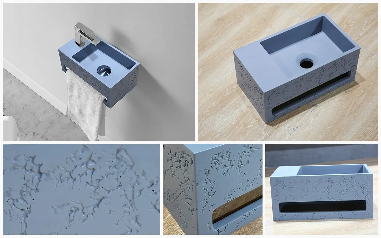 modern copper wall mount sink customized for hotel 4