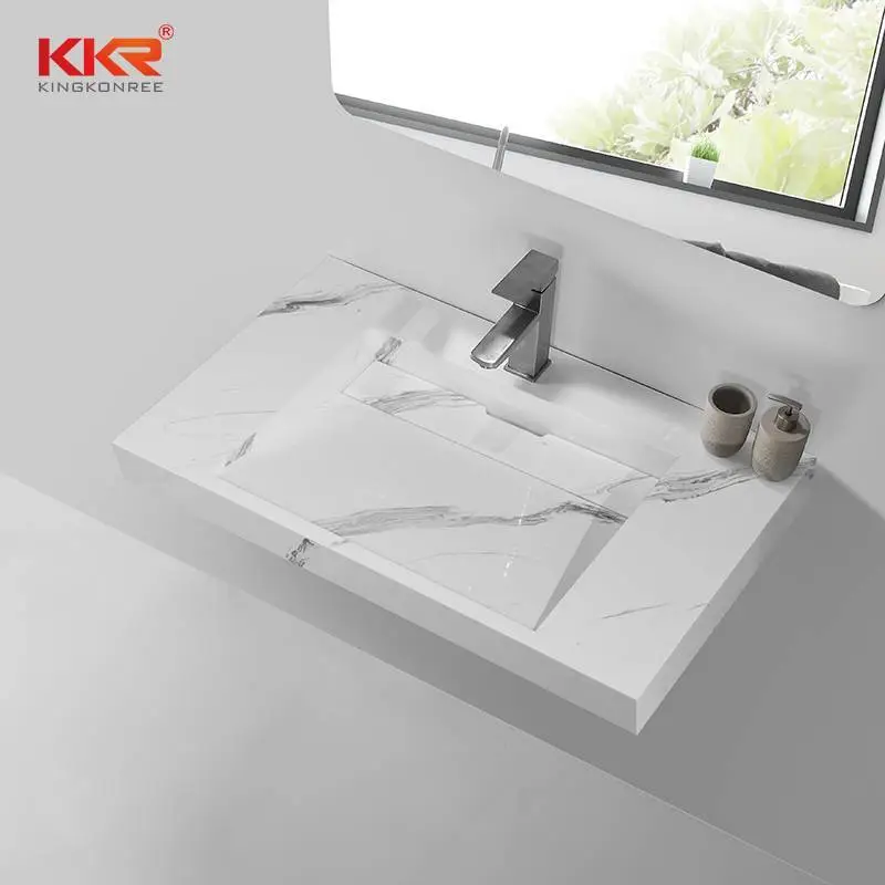 Hot Sale Simple Style Pattern Basin Wall Hung Design Sink in Bathroom KKR-M8819 1