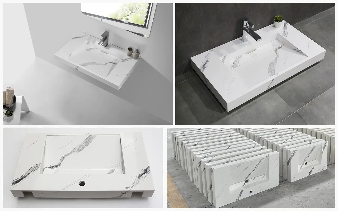wall hung concrete wall mounted sink supplier for home 4