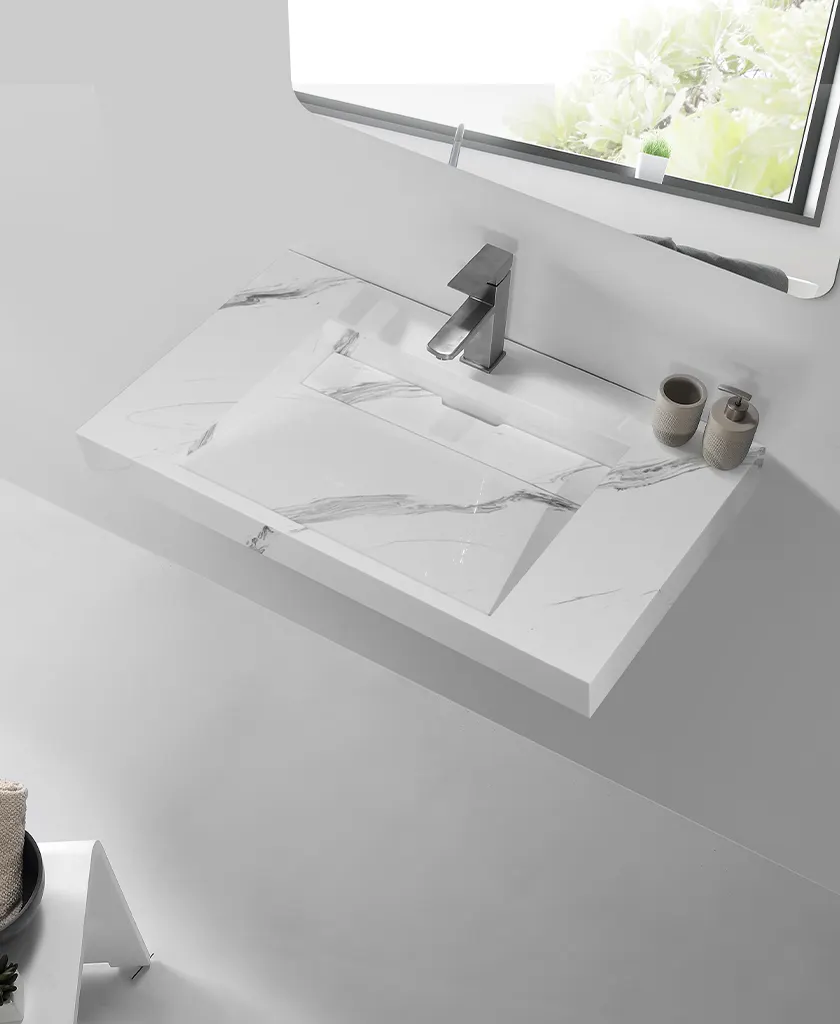 wall hung concrete wall mounted sink supplier for home 2