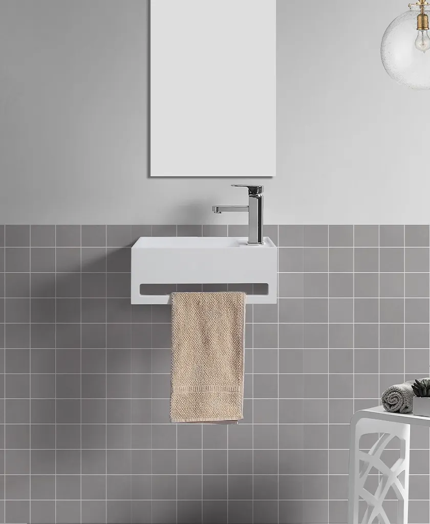 KingKonree luxury black wall sink sink for bathroom 2