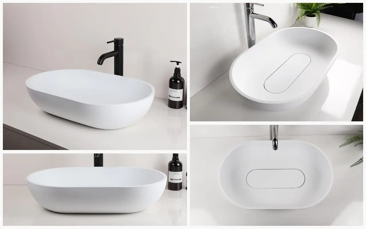 KingKonree durable oval above counter basin customized for hotel 4