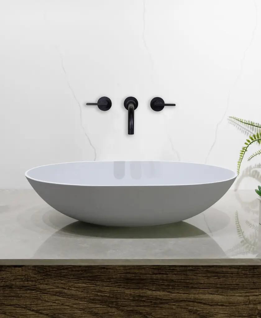 KingKonree white above counter vessel bathroom sinks at discount for hotel 2