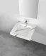 solid solid surface wall hung basin customized for toilet 2