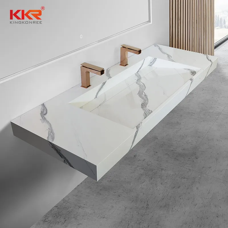 KingKonree solid wall hung concrete sink supplier for toilet 1