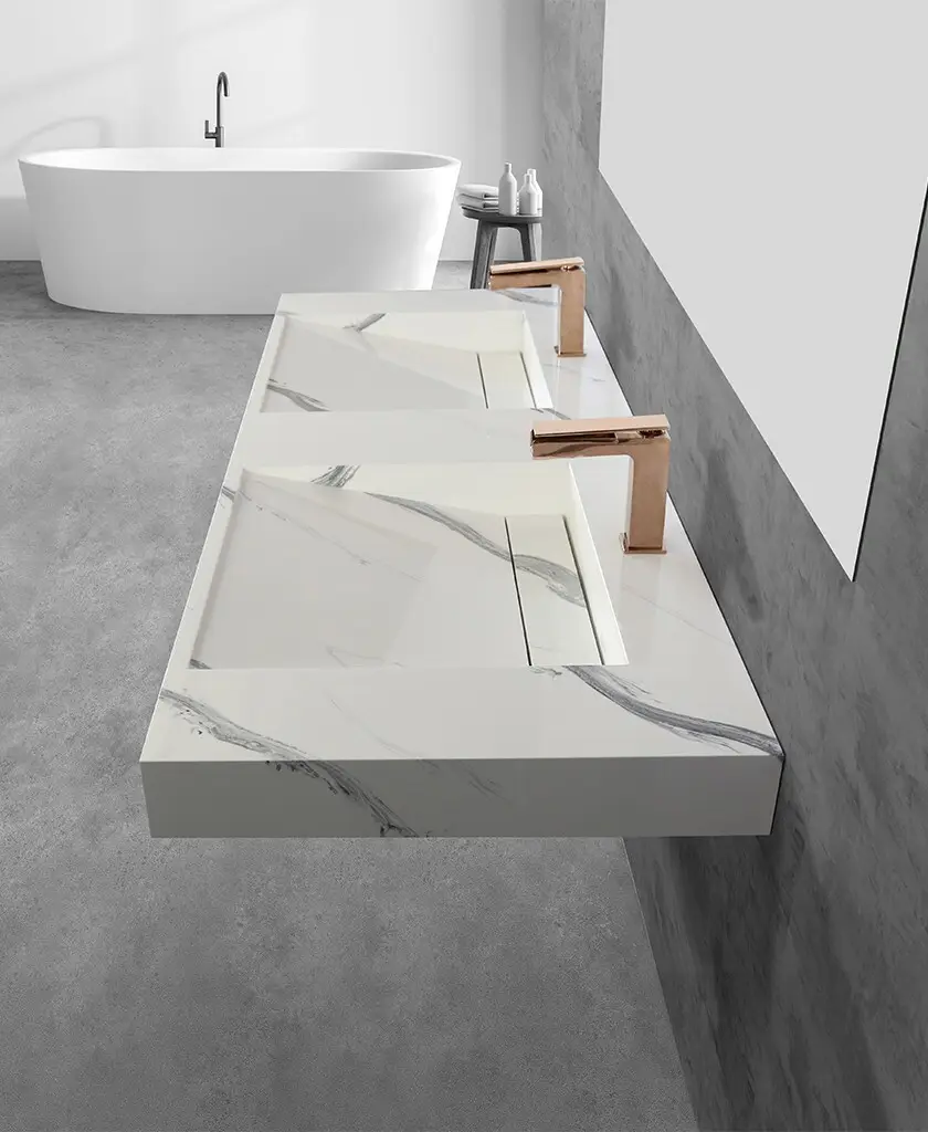 newly wall hung semi pedestal basin sink for bathroom 2