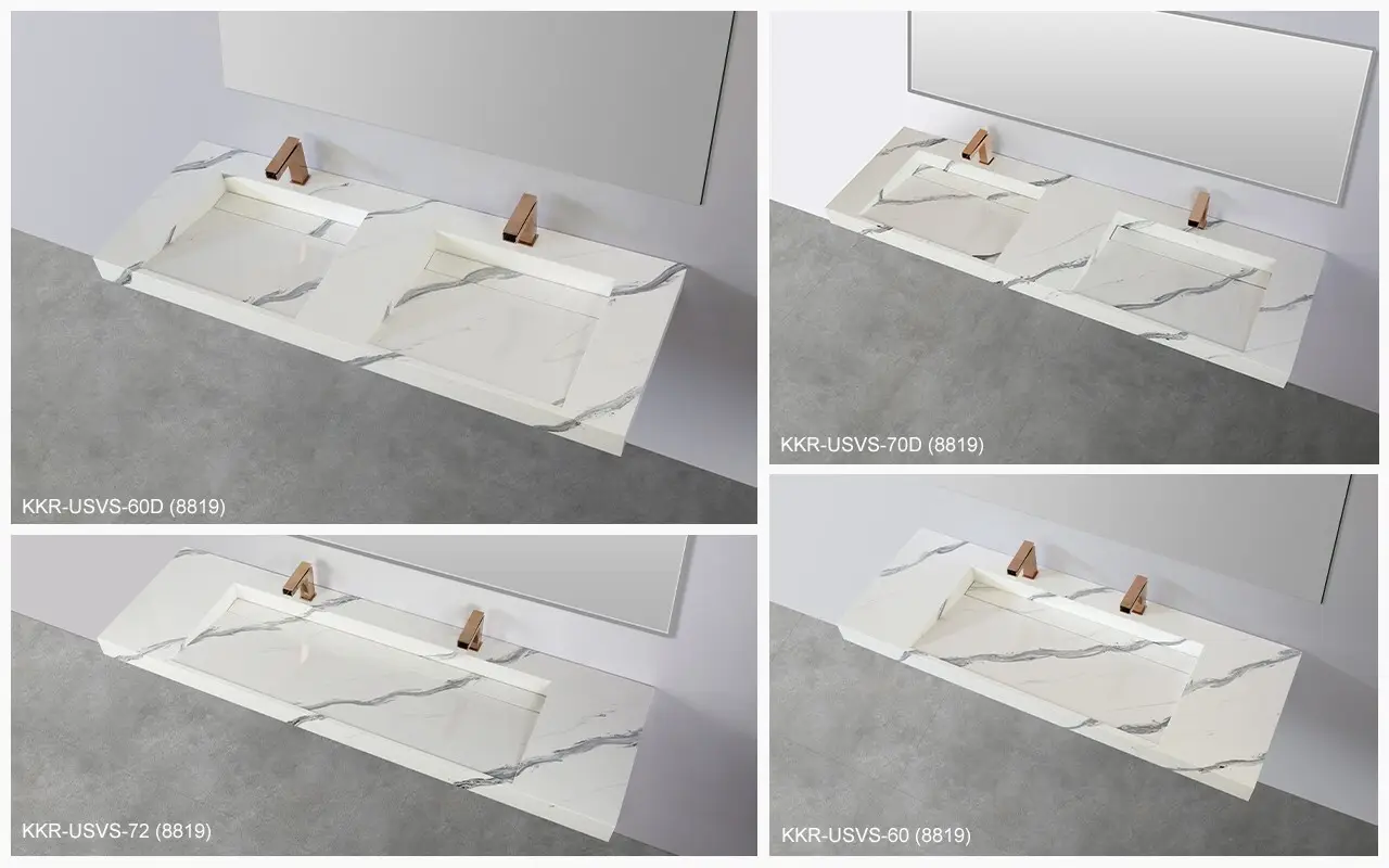 newly wall hung semi pedestal basin sink for bathroom 4