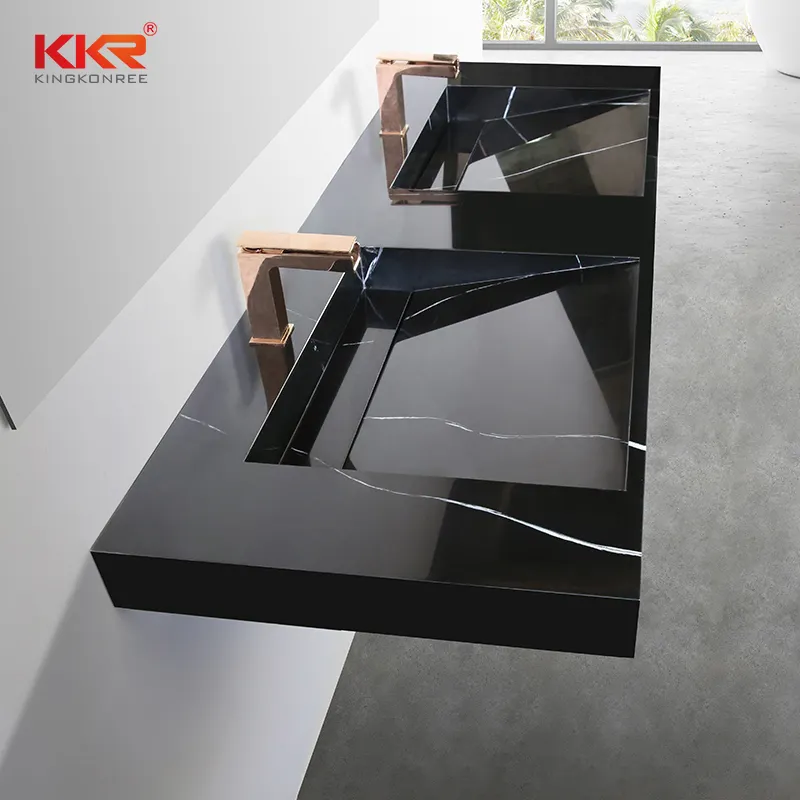 moden trough wall mounted sink customized for hotel 1