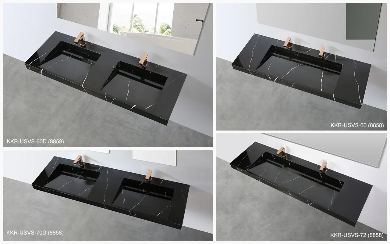 moden trough wall mounted sink customized for hotel 4