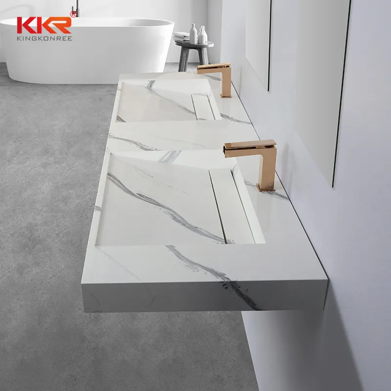 KingKonree artificial round wall mount sink sink for home 1