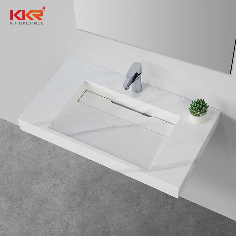 KKR Hotel-Waschbecken, Acryl-Wandwaschbecken mit fester Oberfläche, M8868-400 1