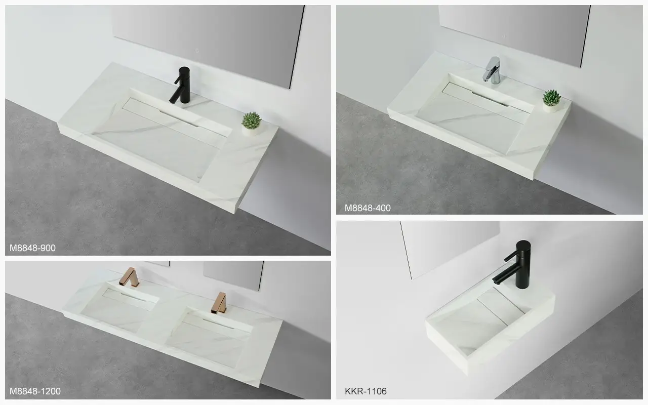 double wall hung basin 600mm sink for toilet 4