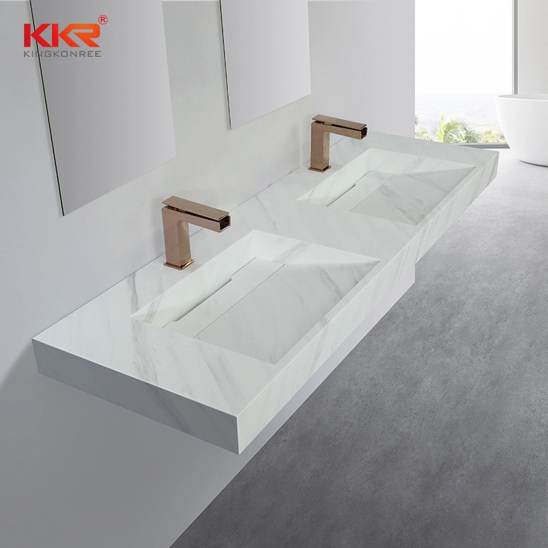 Long Bathroom Basin Solid Surface Artificial Stone Wash Basin Acrylic Resin Sink M8868-1200 1