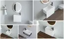 KingKonree stone resin wall hung basin sink for home 4