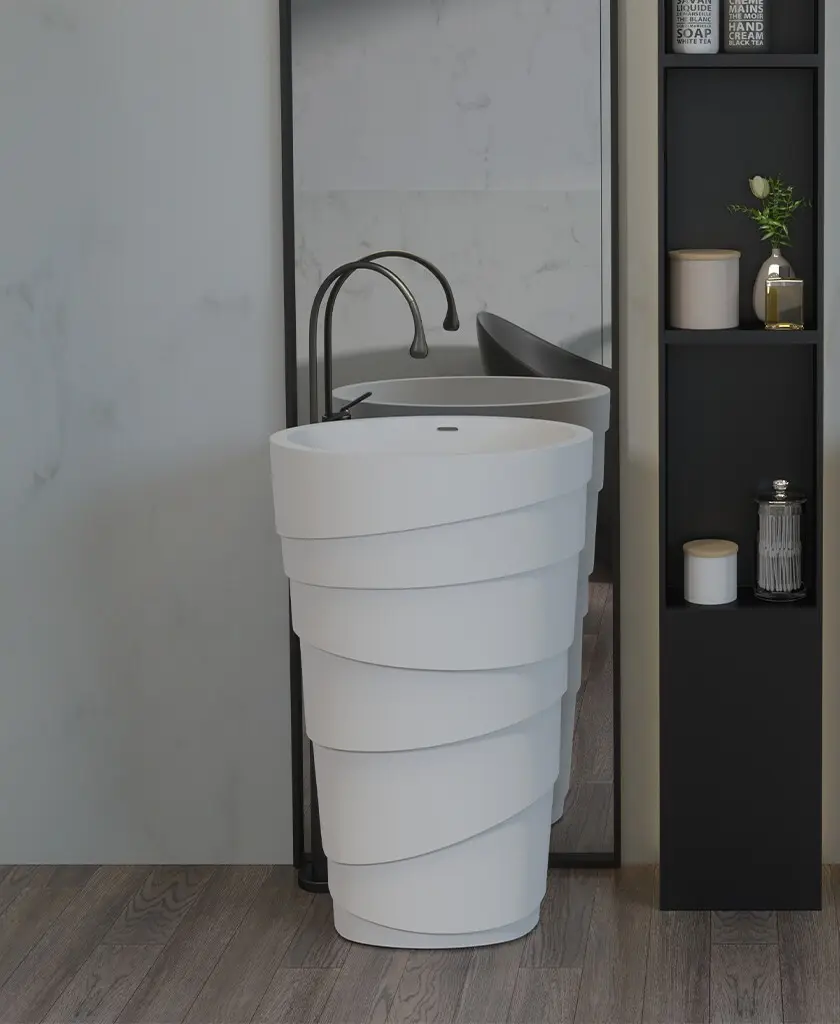 KingKonree free standing sink bowl factory price for bathroom 2