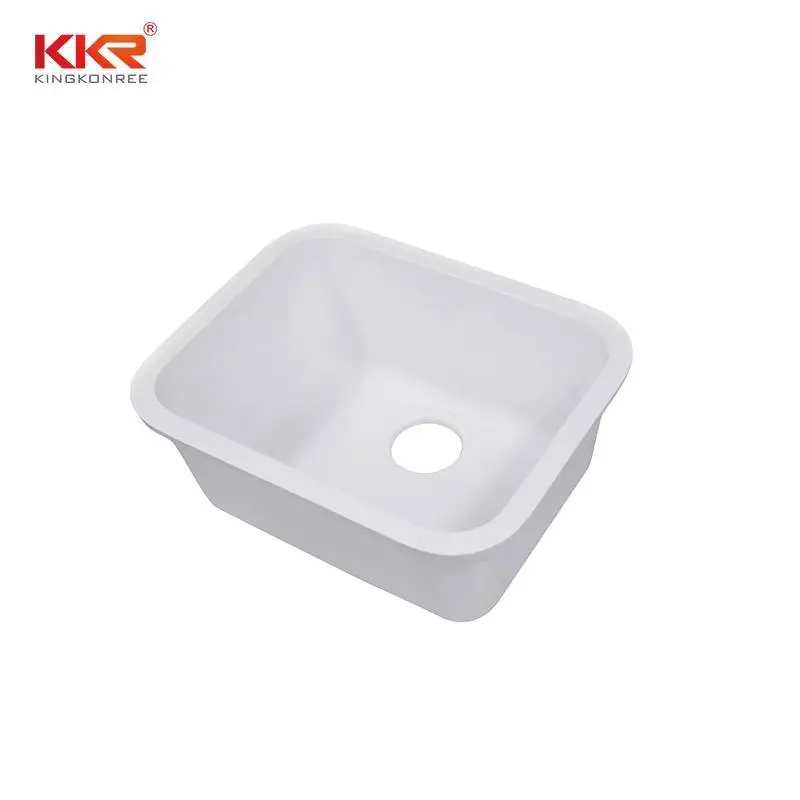 Mould Made Solid Surface Kitchen Sink Undermount Sinks KKR-MC02 1
