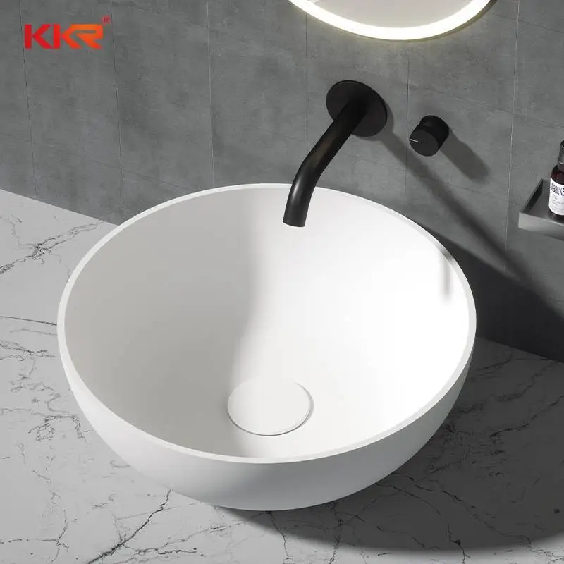 Choix de rénovation de nouveau style en pierre de salle de bains de lavabo de surface solide 1