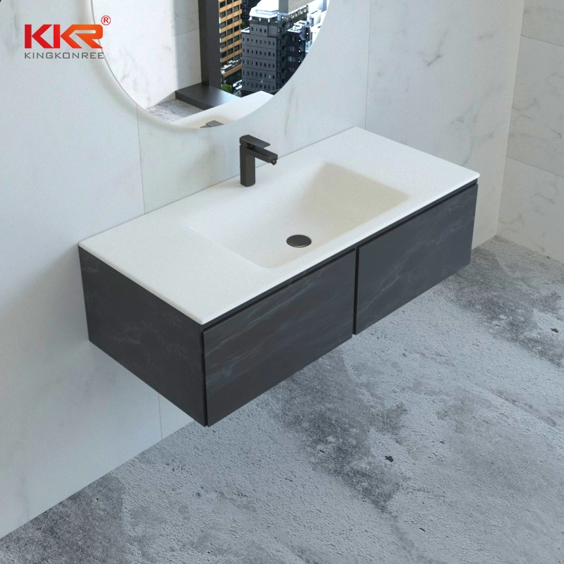Lavabo Mural Solid Surface Sink Single Basin Wash Basins Artificial Stone Bathroom Sink 1