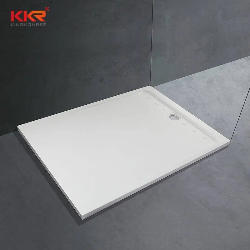 Base de receveur de douche en résine à surface solide, bac de douche antidérapant 1