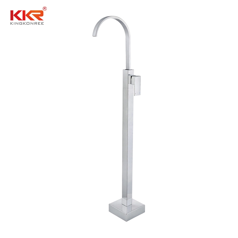 Elegante vrijstaande wastafelkraan massief messing elegantie voor moderne badkamers KKR-FT2005 1