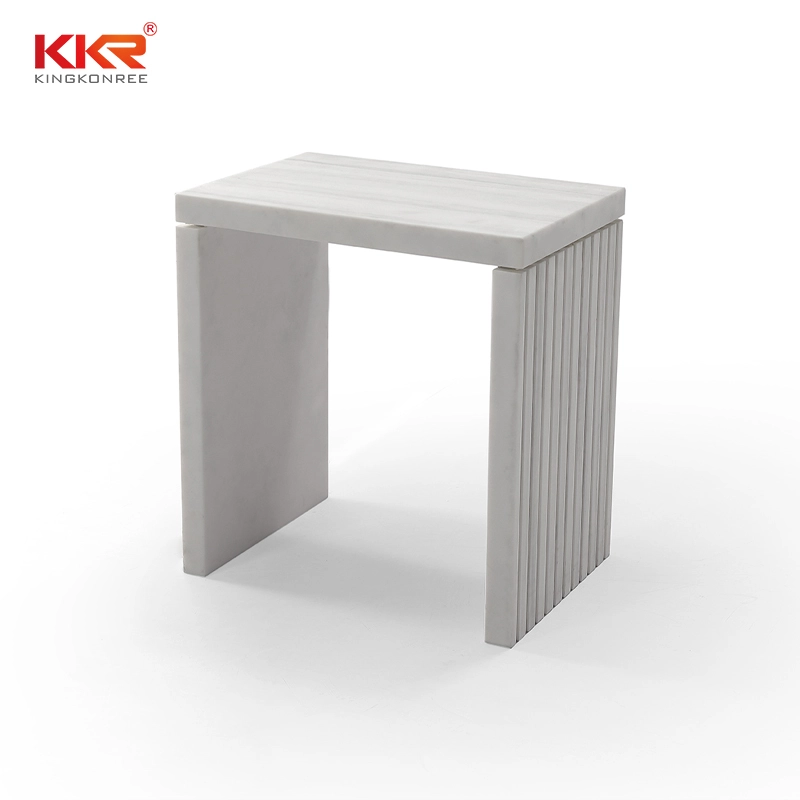 Versatilidad Sanitarios Superficie sólida Taburete de baño de piedra acrílica KKR-Stool-N-B 1