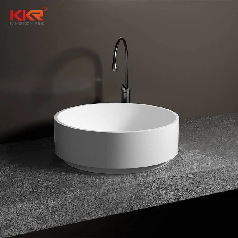 Lavabo rotondo bianco del lavandino del bagno popolare dell'hotel Lavandino rotondo KKR-2115 1