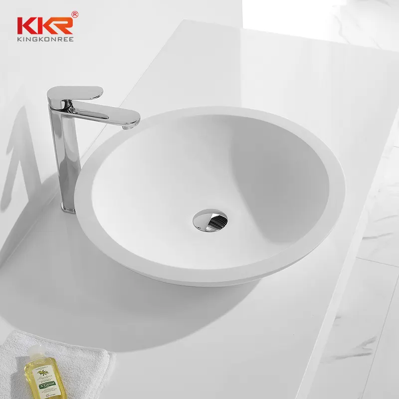 KingKonree Round Above Counter Wash Basin With 500mm Diameter KKR-1300 Above Counter Basin image4