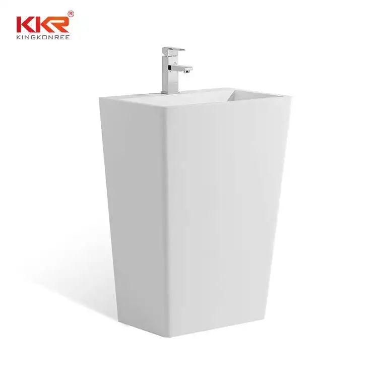 KingKonree Bathroom Ware Acrylic Solid Surface Freestanding Basin KKR-1384 Freestanding Basin image41