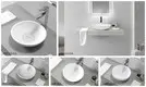 white table top wash basin cheap sample for home 4