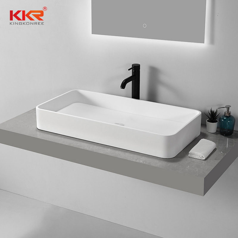 Bathroom Rectangular Counter Top Bathroom Wash Basin