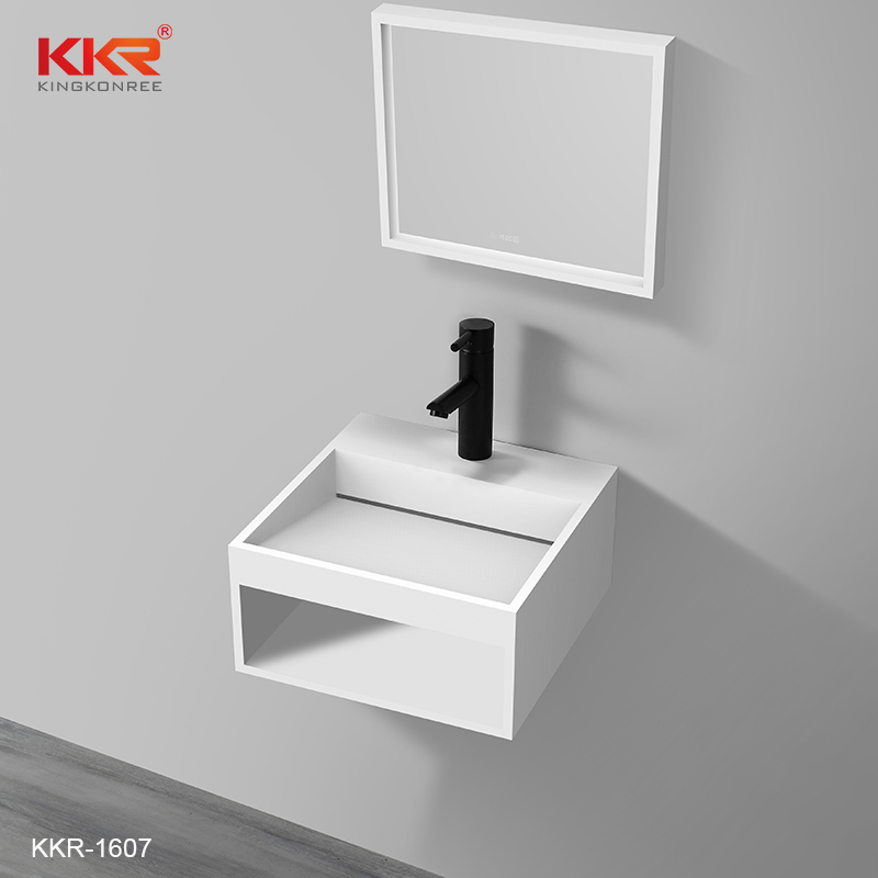 Sloping Sink Solid Surface Bathroom Wash Hand Basin KKR-1607