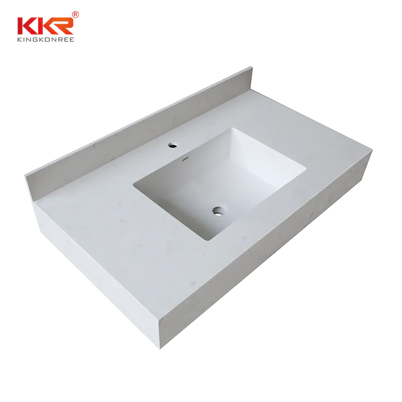 Customized wall hung basin solid surface wall mounted bathroom sink wash basin