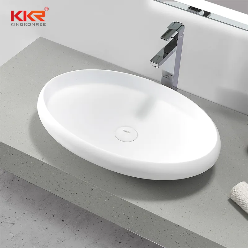 Oval Acrylic Solid Surface Countertop Basin