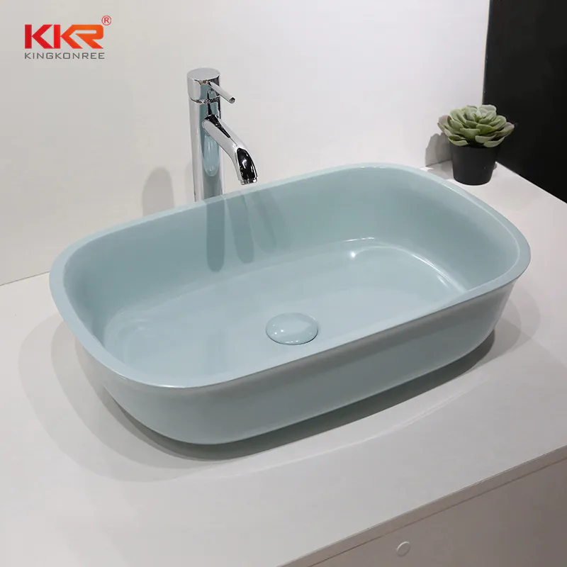 Soft Green Solid Surface Countertop Basins