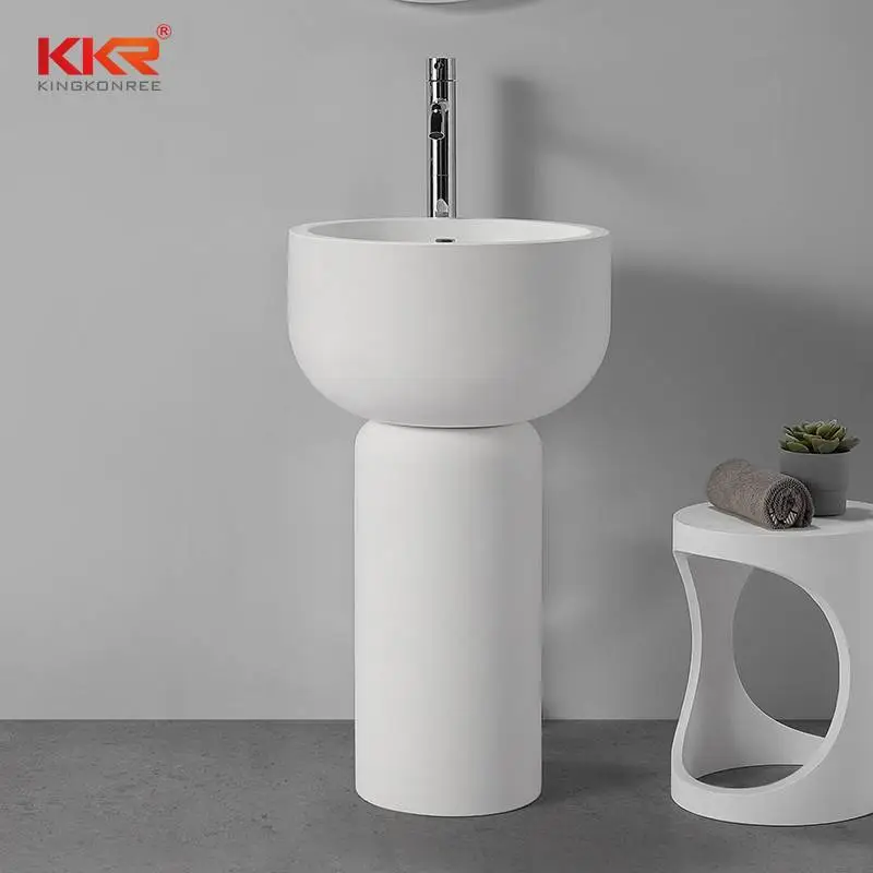 LUX Grand Baie Hotel en Mauricio Baño de piedra artificial Lavabo independiente Fregadero de pedestal KKR-1903 1