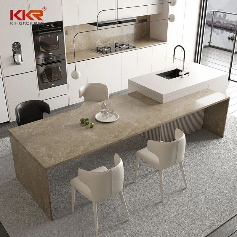 Küchenarbeitsplatte, feste Oberfläche, Kunstmarmor, Küchenarbeitsplatten, Arbeitsplatten KKR-M8863 1