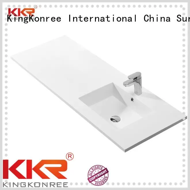 Quality KingKonree Brand slope acrylic cloakroom basin with cabine 1