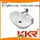 oval above counter basin oval white Warranty KingKonree 1