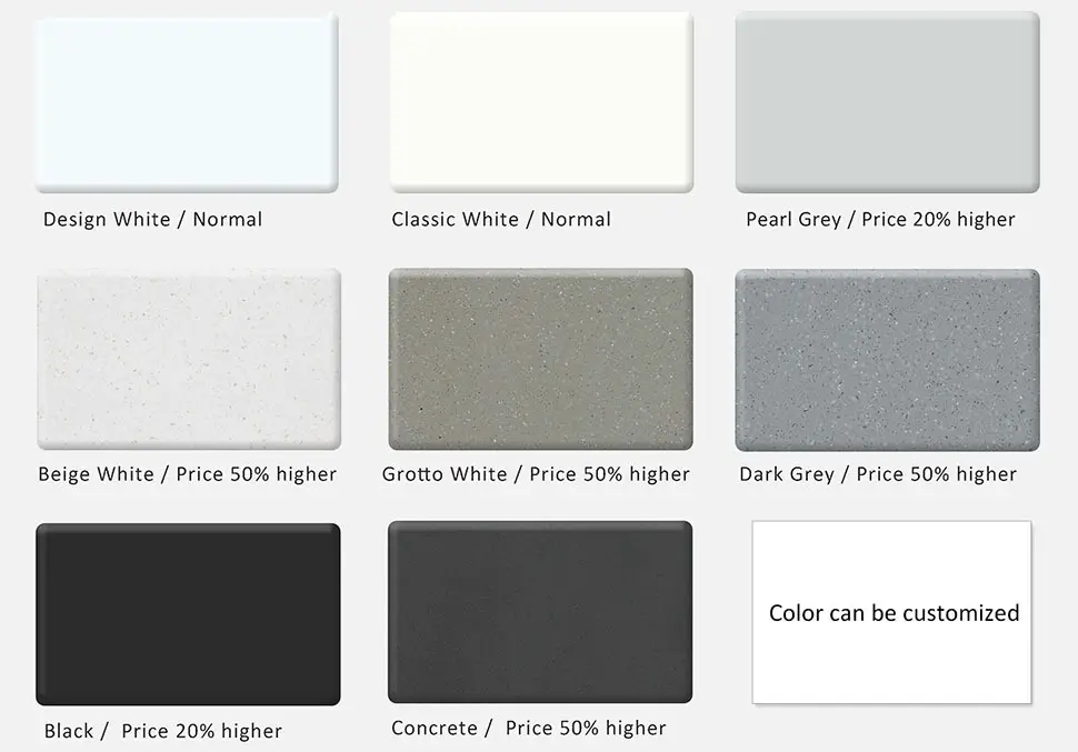 KingKonree best material solid surface basin top-brand for shower room 3